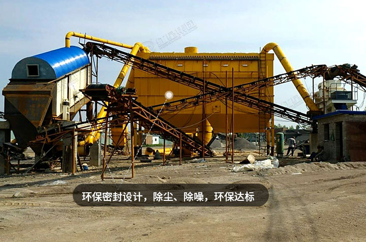 用戶鵝卵石破碎現(xiàn)場，實(shí)現(xiàn)綠色生產(chǎn)